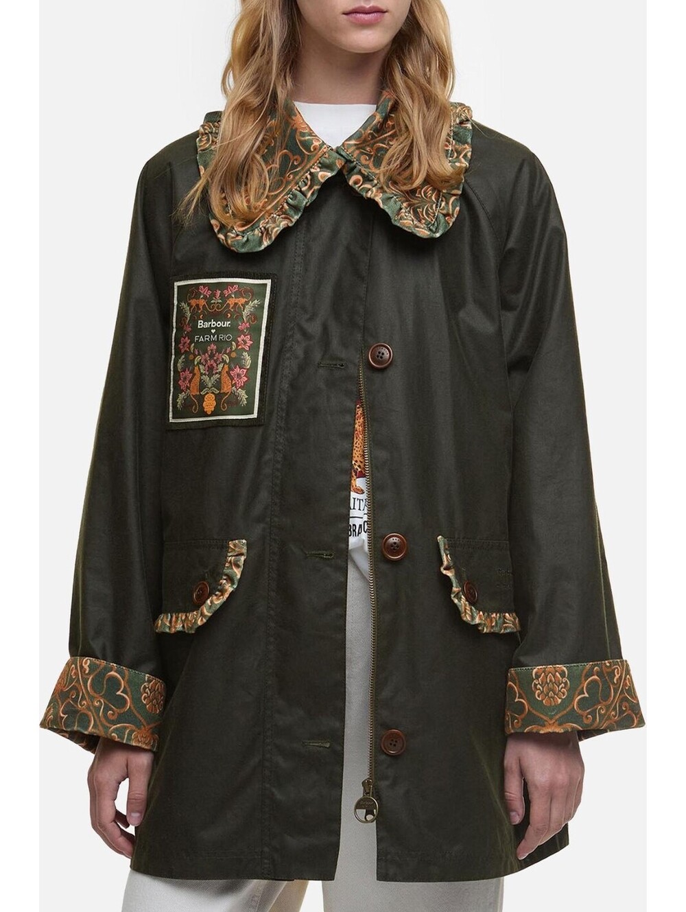 Barbour x Farm Rio Maria Clara Wax Jacket